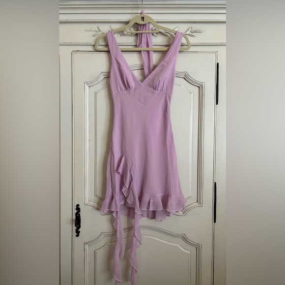 NEW Princess Polly Varney Frill Mini Dress. Lilac.  US 0 - Picture 2 of 4